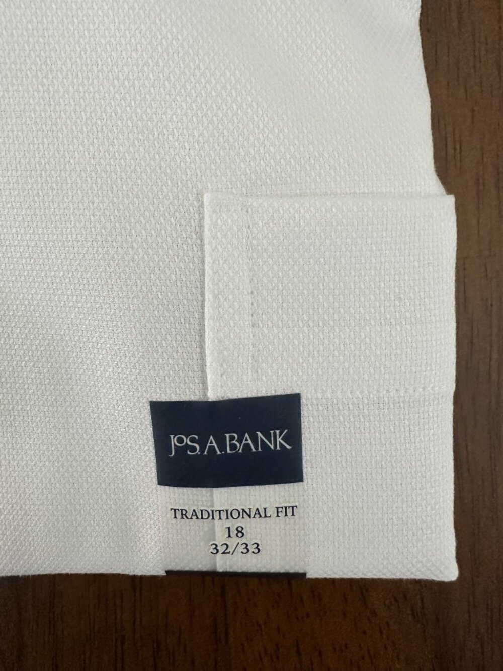 Jos. A. Bank White Trad Fit Sz 18 Button Down Men's Dress Shirt - Picture 5 of 10